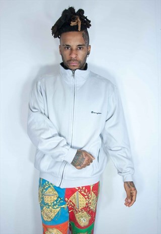CHAMPION ZIP EMBROIDED SWEATSHIRT