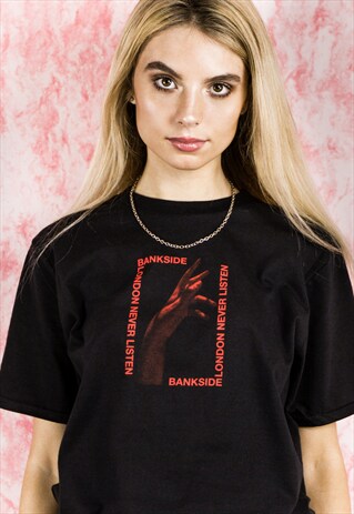 BANKSIDE BLACK HAND T-SHIRT