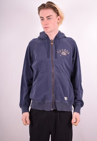 NIKE MENS VINTAGE HOODIE JACKET LARGE BLUE 90S