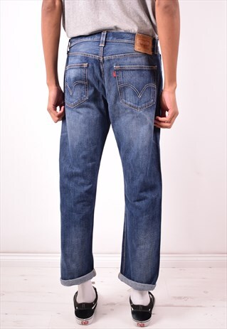 LEVI'S 501 MENS VINTAGE JEANS W34 L31 BLUE 90S