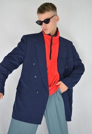 VINTAGE BLUE CLASSIC RAVE SUIT BLAZER