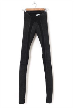RICK OWENS  Pants Jegging Skinny Trousers Leather Suede