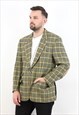 DORSET VINTAGE MEN UK 42S WOOL TARTAN CHECK BLAZER JACKET L