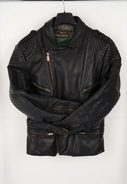 90's Vintage Men's Biker Jacket Leather
