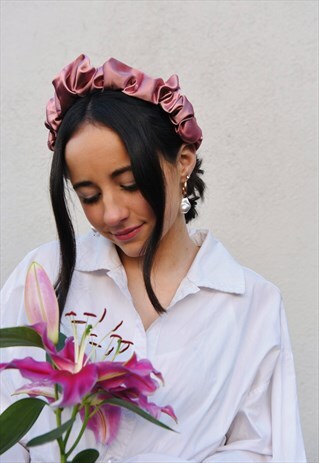 BABY PINK, SATIN, HAIRBAND