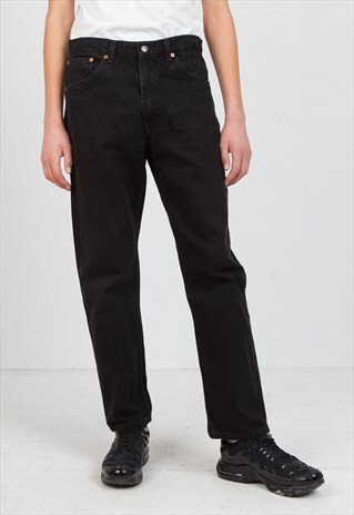 VINTAGE BLACK LEVI'S 521 02 FIT DENIM JEANS