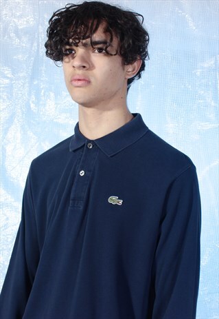 VINTAGE CHEMISE LACOSTE NAVY POLO SHIRT