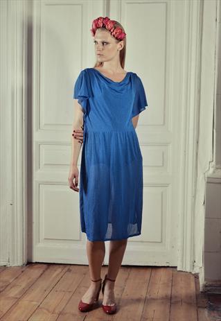 VINTAGE 90'S BLUE MIDI DRESS