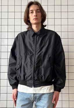 BALLY Harrington Jacket Nylon Bomber MA 1 Coat Black