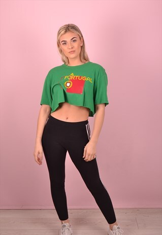 GREEN ADIDAS CROPPED T-SHIRT GBT4657