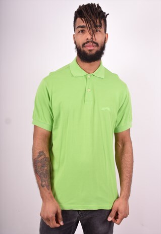 LEVI'S MENS VINTAGE POLO SHIRT LARGE GREEN 90'S