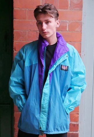 VINTAGE MENS MAC RAIN OUTDOOR K-WAY JACKET