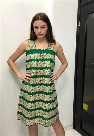 'MELISSA' GREEN MIDI DRESS