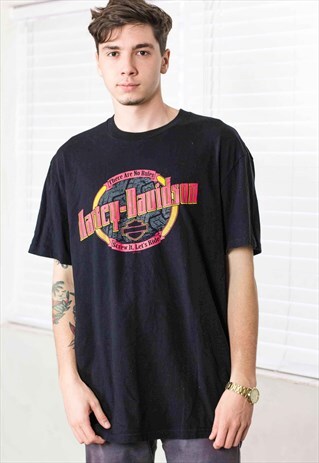 VINTAGE HARLEY-DAVIDSON T-SHIRT LOGO 90S XL 9.7