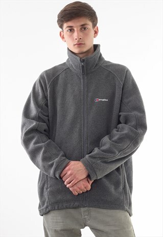 VINTAGE BERGHAUS FULL ZIP JACKET 90S GREY