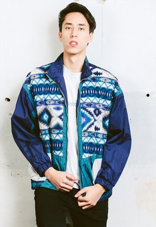 VINTAGE AZTEC FLEECE SHELL JACKET