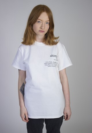 AHIMSA T-SHIRT IN WHITE
