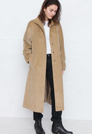 VINTAGE BROWN PETITE MADEMOISELLE CORDUROY COAT