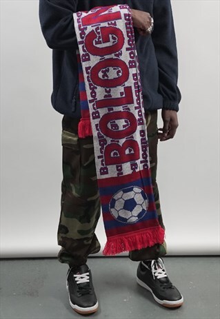 VINTAGE 90'S RED/ WHITE/ BLUE BOLOGNA FOOTBALL SCARF