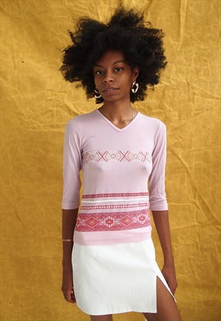 LILAC SHEER PRINT TOP