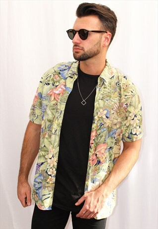 VINTAGE FLORAL PRINT FESTIVAL SHIRT