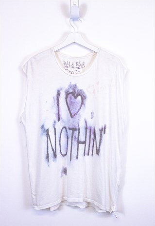 VINTAGE T SHIRT SLEEVELESS WITH SPELL OUT