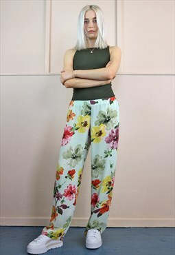 Cropped Trousers in Semi Sheer Fabric