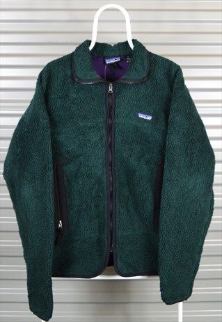 Patagonia full zip sherpa fleece green small | Last On Left VTG | ASOS ...