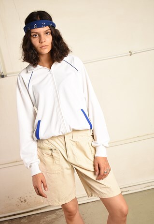 VINTAGE Y2K RETRO REGULAR WAIST CARGO SHORTS IN BEIGE
