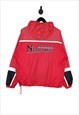 MEN'S 90'S LOGO 7 NEBRASKA HUSKIES WINDBREAKER RED SIZE XL