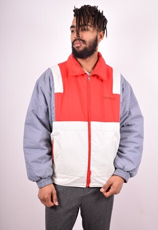 ELLESSE MENS VINTAGE REVERSIBLE JACKET LARGE RED 90'S