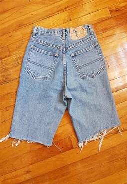 1990s Buffalo Short Cut Offs 26", Vintage Jean Biker Shorts