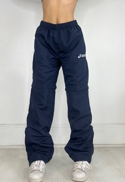 Vintage Y2k Asics Joggers Tracksuit Bottoms Lightweight 90s