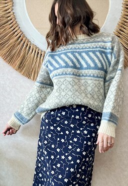 80s vintage unisex Icelandic wool pullover