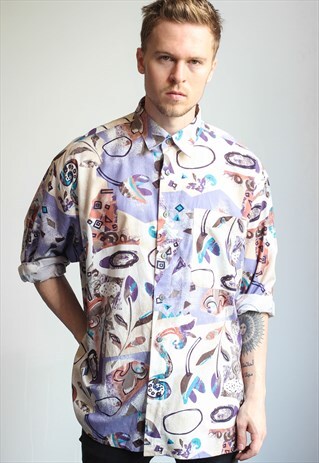 VINTAGE OVERSIZED ABSTRACT SHIRT
