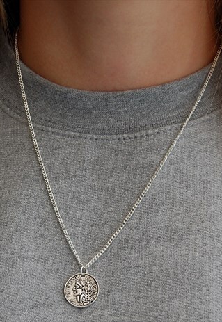 20" SILVER FRANC COIN NECKLACE