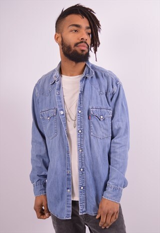 VINTAGE LEVI'S DENIM SHIRT BLUE