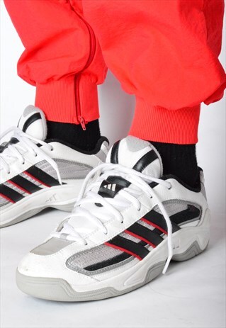 RARE VINTAGE 90S WHITE GREY ADIDAS TRAINERS