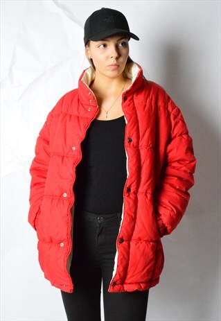 VINTAGE 80S RED PADDED WINTER JACKET