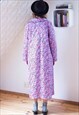 PINK AND PURPLE FLORAL SOFT DRESSING GOWN