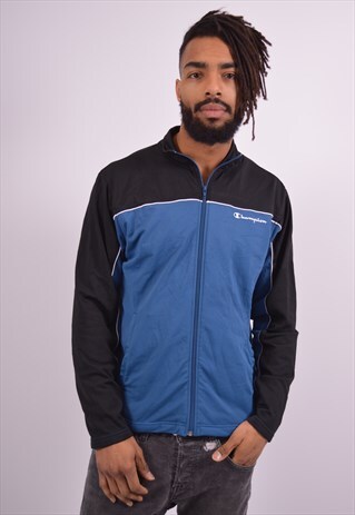 VINTAGE CHAMPION TRACKSUIT TOP JACKET BLUE