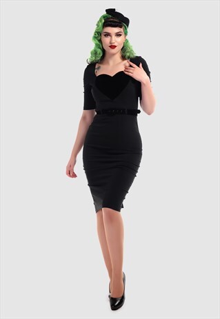 OPHELIA 1950S STYLE MIDI PENCIL PARTY DRESS