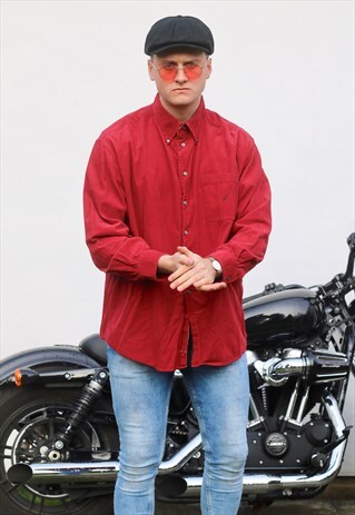 NAUTICA USA 90S LUST RED NEEDLE CORDUROY SHIRT