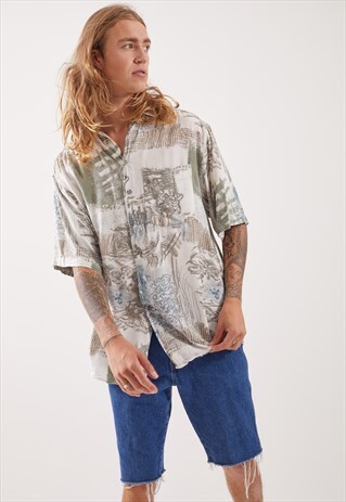 VINTAGE PATTERNED FESTIVAL SHORT SLEEVE SHIRT
