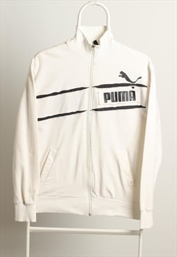 Vintage Puma Sportswear Track Jacket Logo White