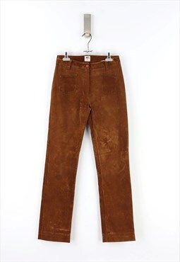 Fiorucci Vintage Velvet High Waist Trousers in Brown - 42