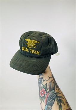 Vintage 90s Seal Team USA Embroidered hat cap