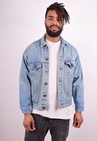 LEVI'S MENS VINTAGE DENIM JACKET SMALL BLUE 90S