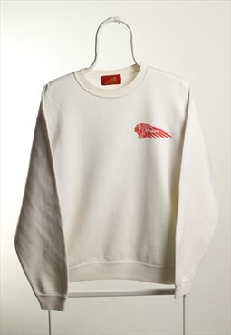 Indian Motocycle Vintage Crewneck Logo Sweatshirt White