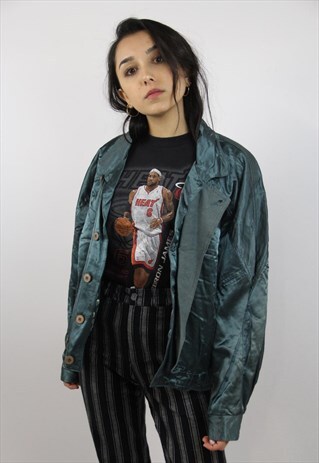 VINTAGE SATIN BOMBER 90S JACKET
